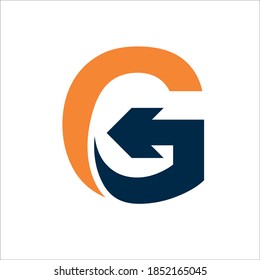 Ilustración vectorial gráfico de la letra G diseño de la plantilla de logotipo del icono
