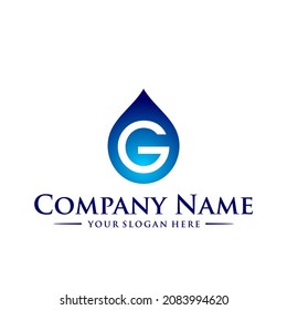 Gráfico vectorial de ilustración para el logotipo de letra g agua