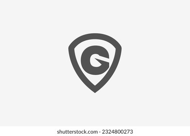 Ilustración vectorial gráfico del logotipo del emblema de la letra G