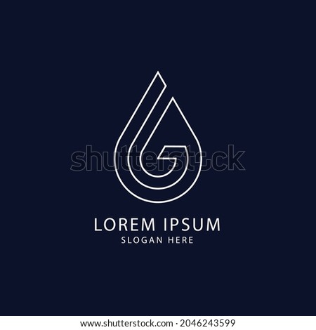 Illustration vector graphic of the letter G logo forming a water drop, perfect for your company logo and your industrys logo, and bussines