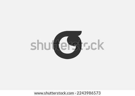 Illustration vector graphic of letter G and eye. Good for logo