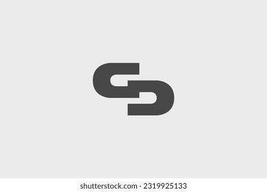 Illustration vector graphic of letter GD bold modern minimalist. Good for logo