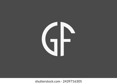 Illustration vector graphic of letter GF in circle. Good for logo