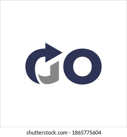 Illustration vector graphic of letter GO icon logo template design