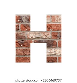 Illustration Vector Graphic of Letter H. Letter of the Alphabet. Brick Motifs. EPS.