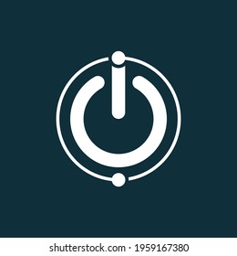 illustration vector graphic of  letter io logo forms the power button. suitable for technology or IT companies