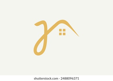 Ilustración Vector gráfico de la letra J home. Bueno para el logotipo