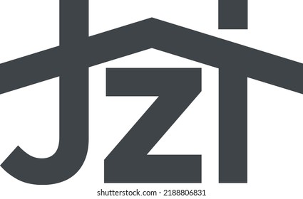 Illustration vector graphic Letter JZI HOME, good for logo, flyer, magazine, T-Shirt, website, etc. (Editable Version)