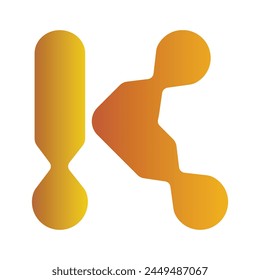 Ilustración Vector gráfico de la letra K Media Logo