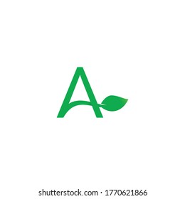 Illustration Vector Graphic of A Letter Leaf. Perfect to use for Nature Company