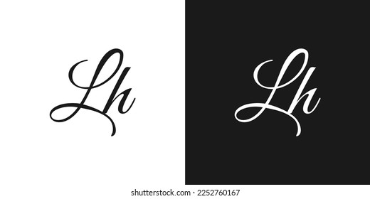 illustration vector graphic of letter LH