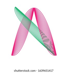 illustration vector graphic of letter A logo with fine lines