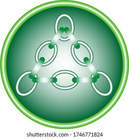Gráfico vectorial de ilustración del logotipo de letra A. con objeto de cadena abstracta. bueno para logotipos personales