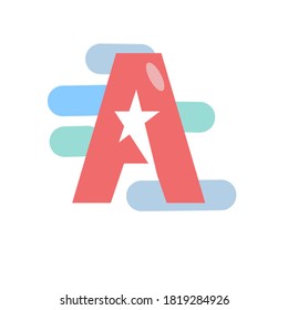 Illustration vector graphic of letter A logo