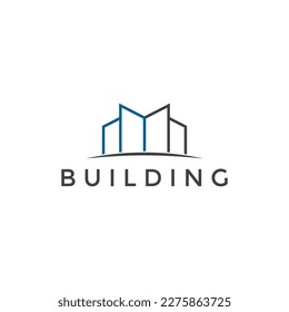 illustration vector graphic letter m building logo design minimalist