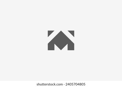 Illustration vector graphic of letter M home. Good for logo