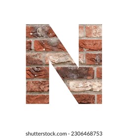 Illustration Vector Graphic of Letter N. Letter of the Alphabet. Brick Motifs. EPS.