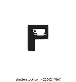 gráfico vectorial de ilustración de la letra P coffe