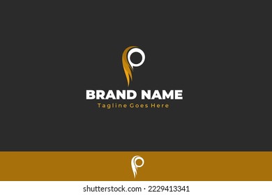 Illustration vector graphic of letter P with fire. Good for logo