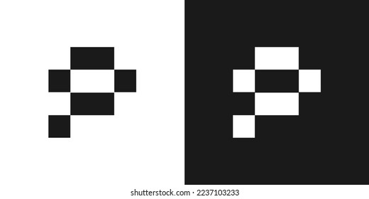 illustration vector graphic of letter P 