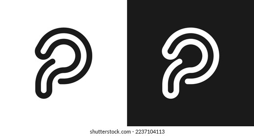 illustration vector graphic of letter P 