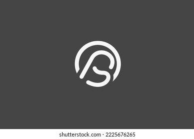 Illustration vector graphic of letter PS in circle. Good for logo