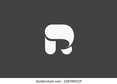 Ilustración vectorial gráfico de letra R elegante dinámica moderna. Bueno para el logotipo