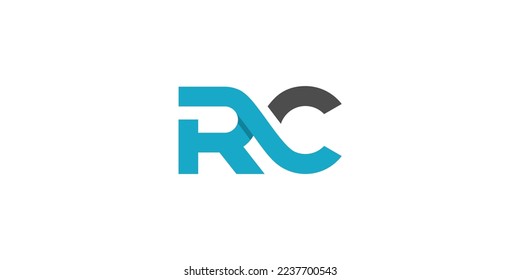 illustration vector graphic of letter RC