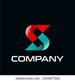 Illustration Vector Graphic For Letter S Digital tech logo