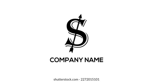 illustration vector graphic of letter S arrow