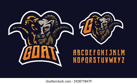 illustration vector graphic and letter set of ram perfect for e-sport team mascot and game streamer