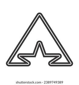 Illustration vector graphic of Letter A Star Logo