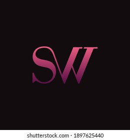 Illustration vector graphic of letter SW icon logo template design 