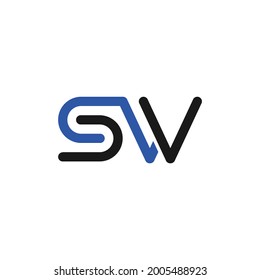 illustration vector graphic of letter sw logo