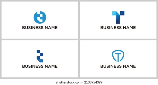 Illustration vector graphic of letter T technology logo collections for business premium vector