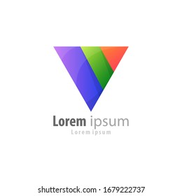 Abbildung der Vektorillustration des Logo-Designs von Letter V