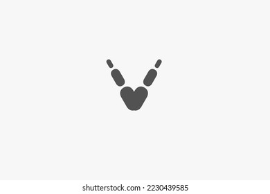 Illustration, Vektorgrafik von Buchstaben V und Signal. Gut für Logo oder Symbol