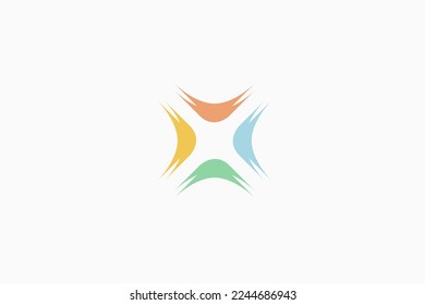 Ilustración vectorial gráfico de la letra X colorida diversión. Bueno para el logotipo