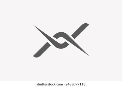 Illustration vector graphic of letter X sporty. Good for logo