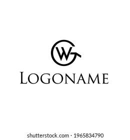 Illustration Vector graphic of lettering logo with G W design