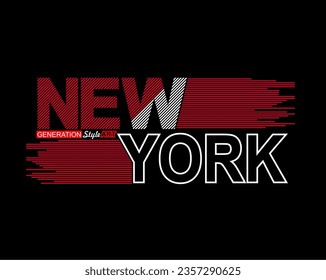 Illustration vector graphic of lettering, new york generation style art, perfect for t-shirts design, clothing, hoodies, etc.