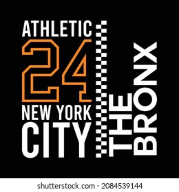 ilustración vectorial gráfico de tipografía de letras el bronx número veinticuatro diseño de ciudad de nueva york perfecto para ropa de estilo y fondo
