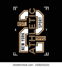 illustration vector graphic of lettering typography brooklyn number two design good for tshirt college apparel and background print logo