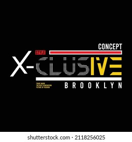 illustration vector graphic of lettering typography exclusive brooklyn style design good for tshirt apparel and background print logo
