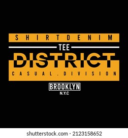 illustration vector graphic of lettering typography brooklyn new york city tee district design perfect for tshirt apparel and background print logo