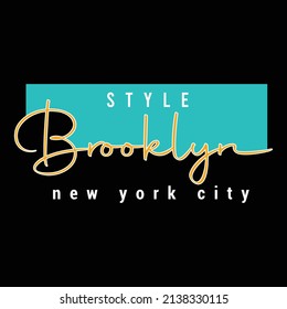 illustration vector graphic of lettering typography style brooklyn new york city design perfect for tshirt apparel and background print logo
