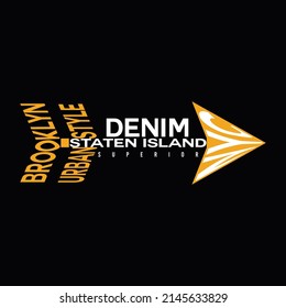 illustration vector graphic of lettering typography brooklyn new york city form arrows design perfect for tshirt apparel and background print logo