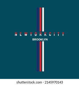 illustration vector graphic of lettering typography brooklyn new york city design perfect for tshirt apparel and background print logo