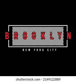ilustración vectorial gráfico de tipografía de letras brooklyn nueva york diseño de ciudad perfecto para ropa de camiseta y logotipo de impresión de fondo