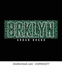 illustration vector graphic of lettering typography brooklyn urban brand design perfect for tshirt apparel and background print logo